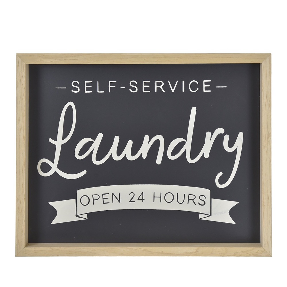 Belle Maison Black Laundry caption art box table decor